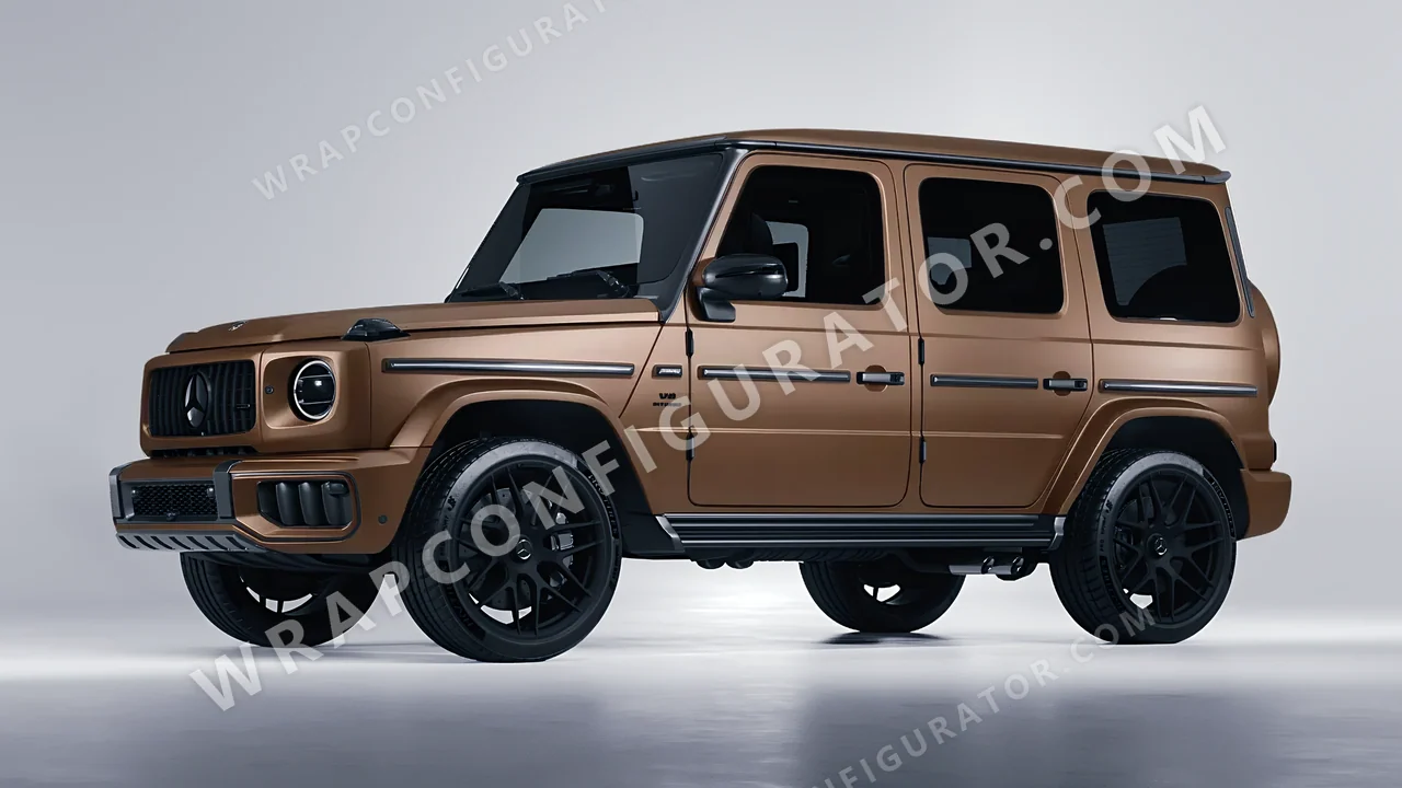 Brown Mercedes-Benz G Class AMG 2025 wrapped in 3M Matte Brown Metallic M209