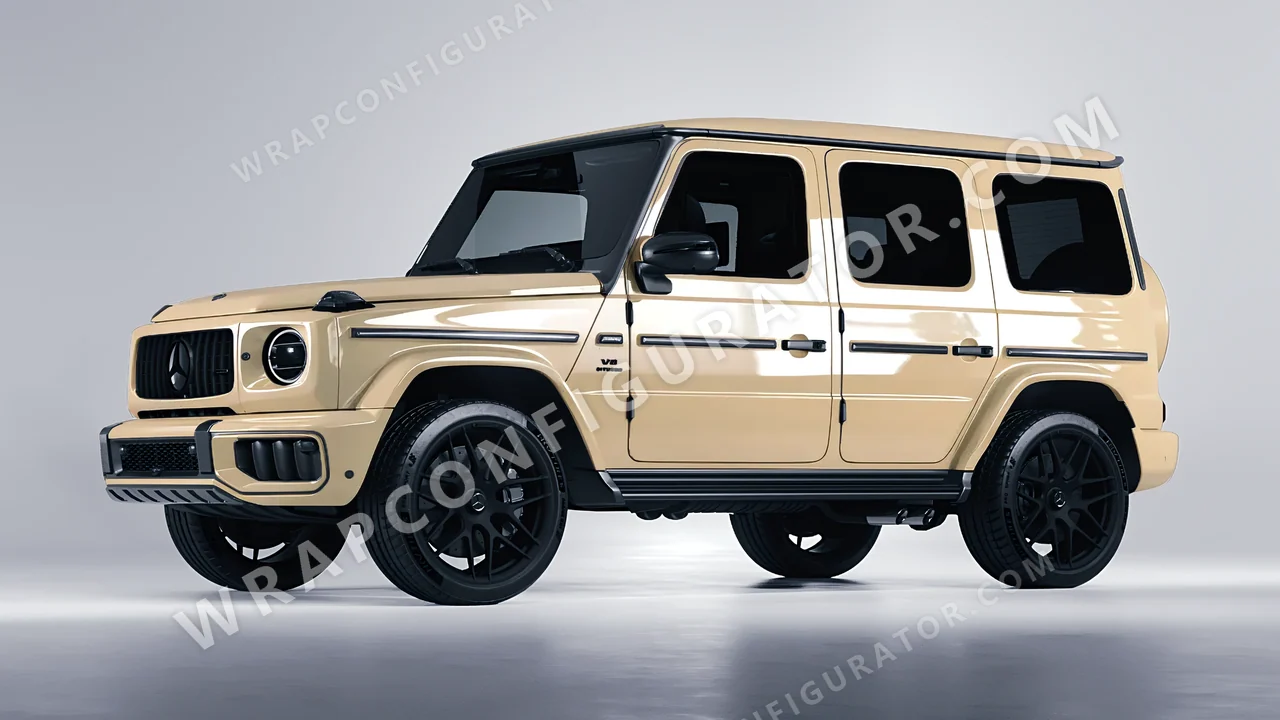 Brown Mercedes-Benz G Class AMG 2025 wrapped in Colourshield PPF by HyperPro Khakis HGF26-P