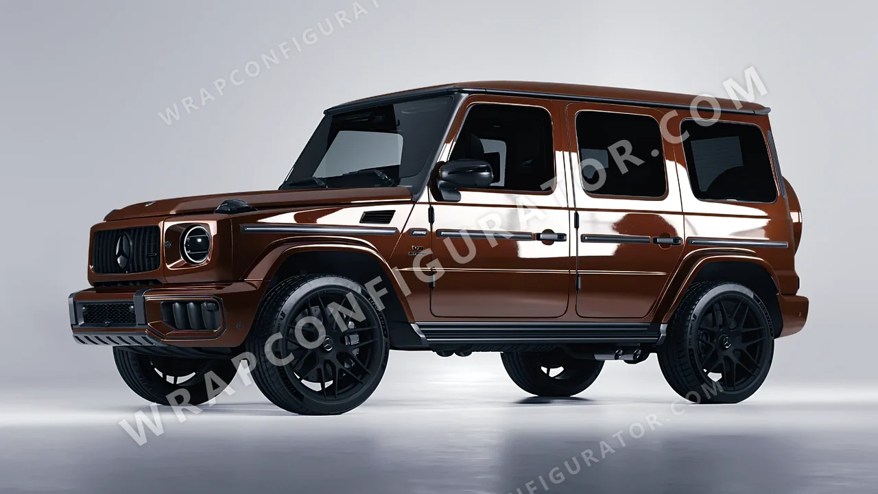 Brown Mercedes-Benz G Class AMG 2025 wrapped in Inozetek Dynamic PPF DDE Chocolate DDE103