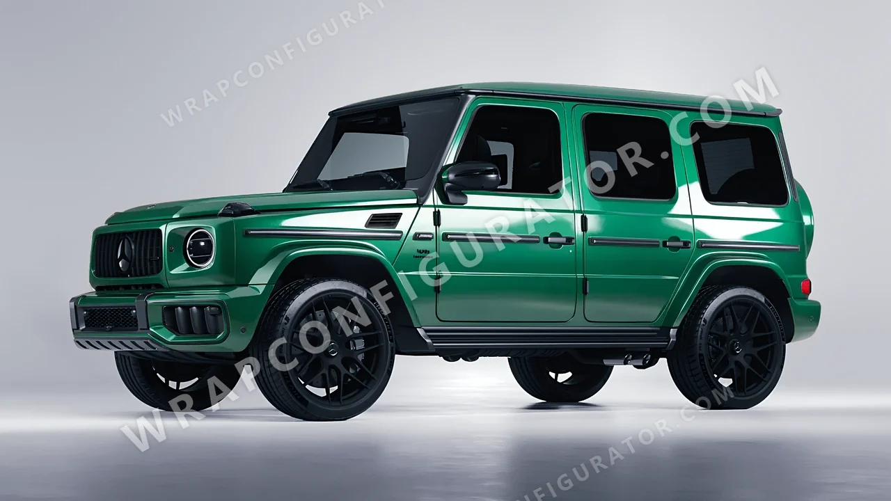 Green Mercedes-Benz G Class AMG 2025 wrapped in 3M Gloss Green Envy G336