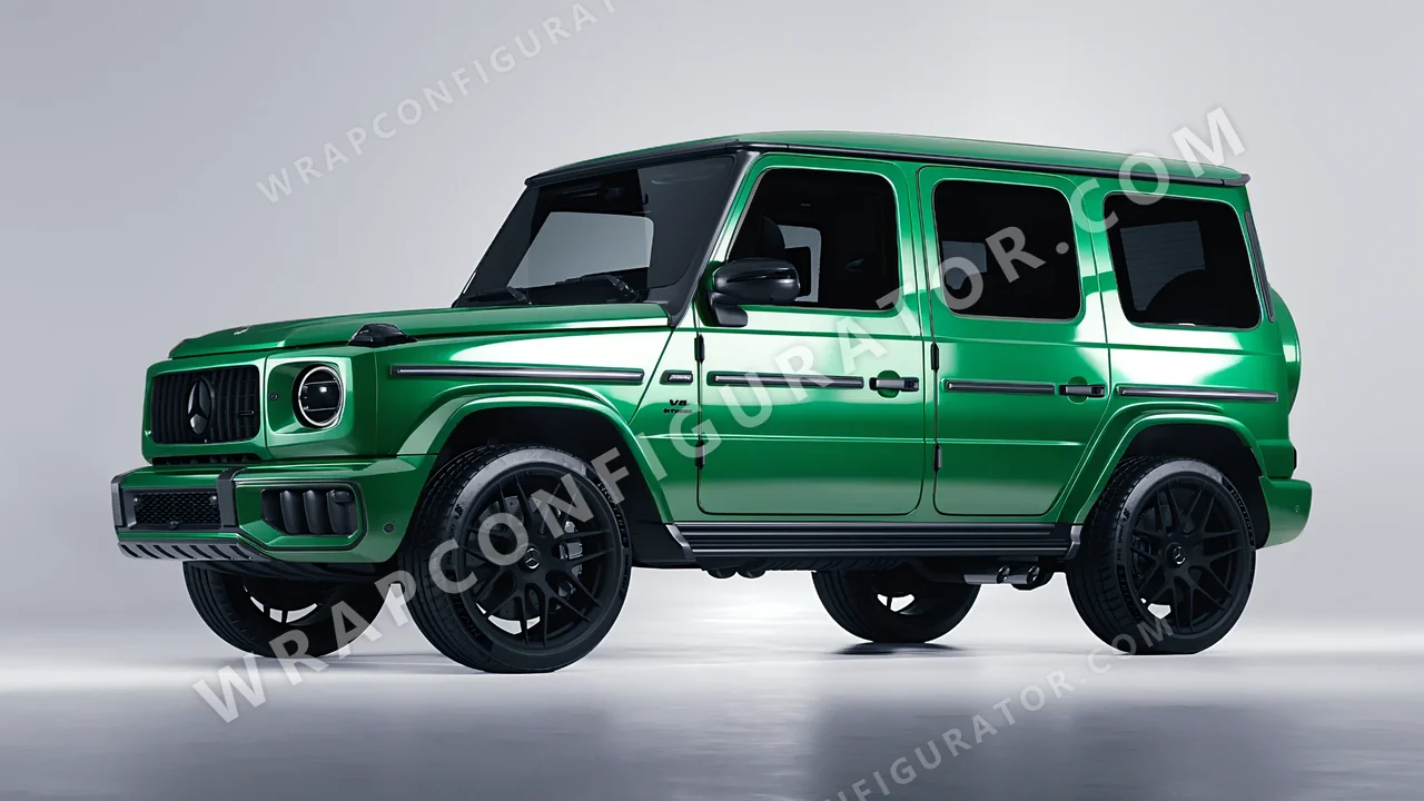 Green Mercedes-Benz G Class AMG 2025 wrapped in 3M Green Envy HG336