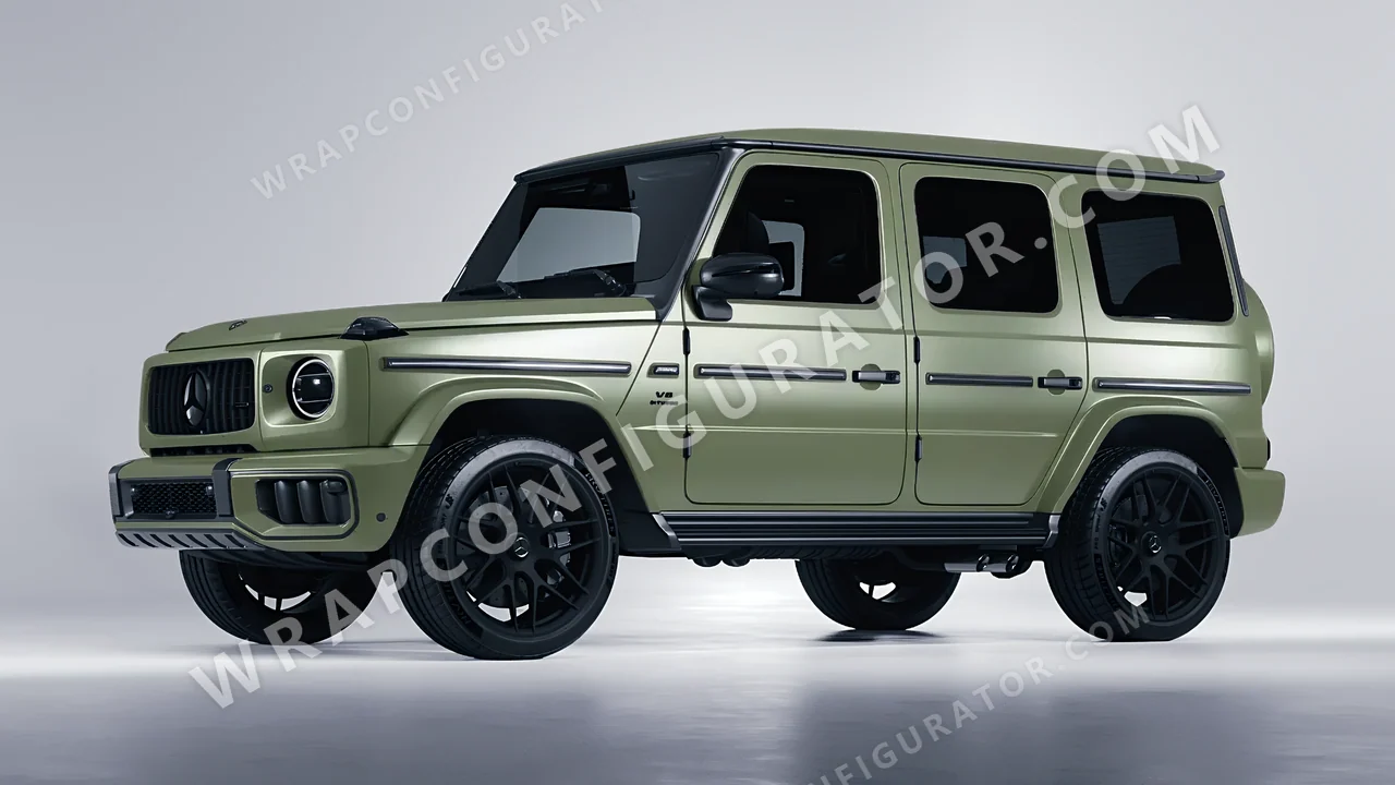 Green Mercedes-Benz G Class AMG 2025 wrapped in 3M Komodo Green S56