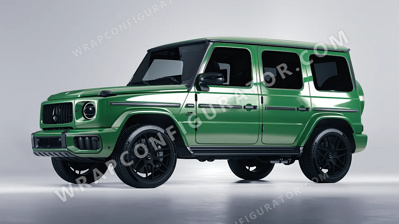 Green Mercedes-Benz G Class AMG 2025 wrapped in 3M Mantis Green HG36
