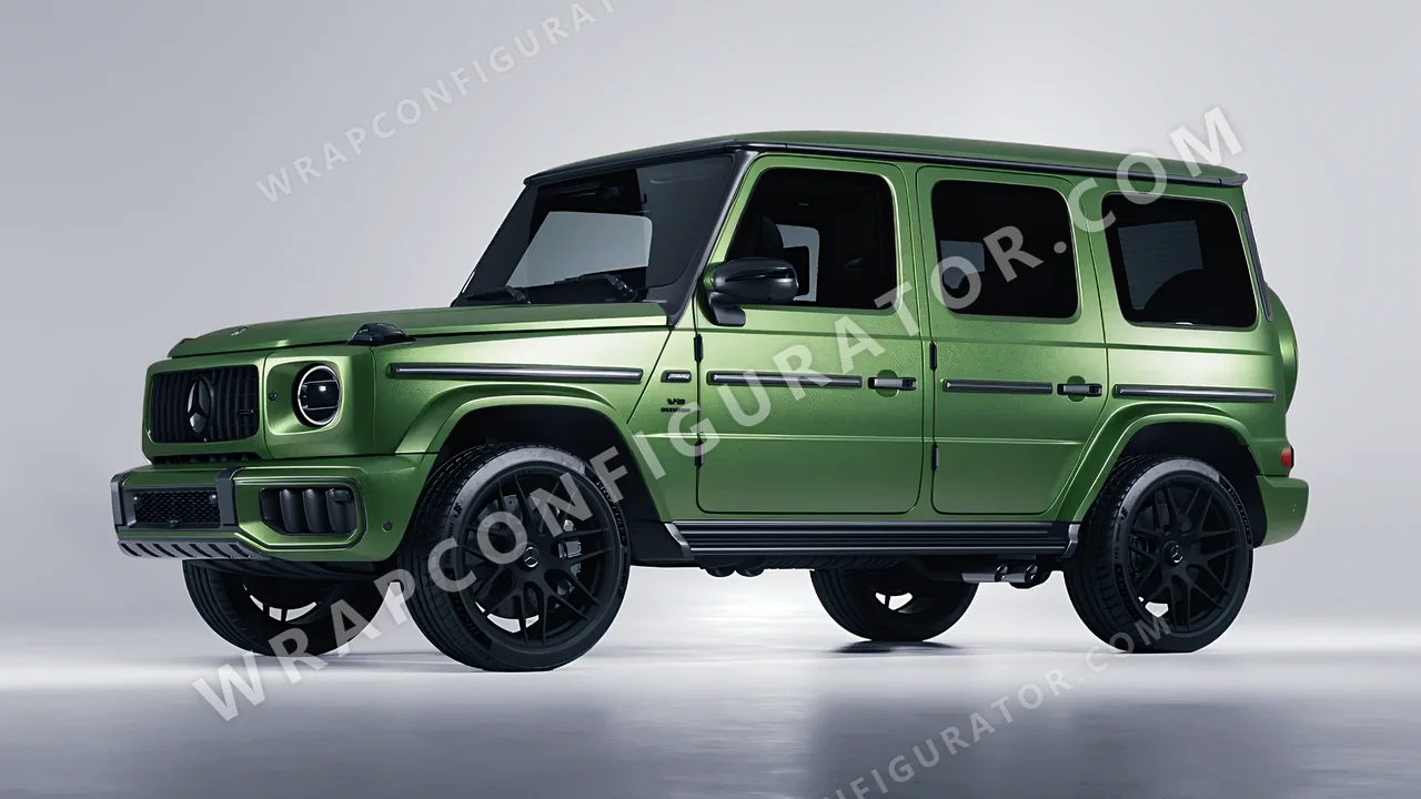 Green Mercedes-Benz G Class AMG 2025 wrapped in Avery Dennison Apple Green SW900-745-M