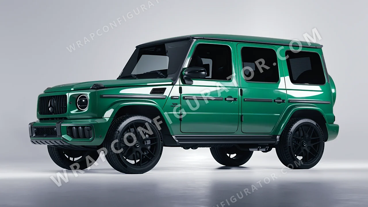 Green Mercedes-Benz G Class AMG 2025 wrapped in Avery Dennison Emerald Green SW900-771-O