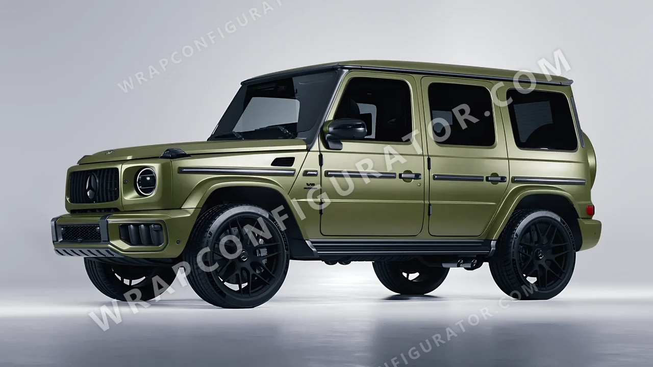Green Mercedes-Benz G Class AMG 2025 wrapped in Avery Dennison Khaki Green SW900-712-O