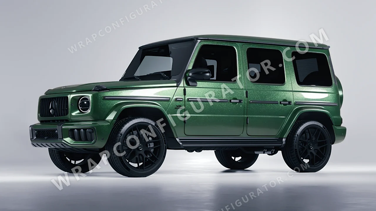 Green Mercedes-Benz G Class AMG 2025 wrapped in Avery Dennison Radioactive SW900-762-M