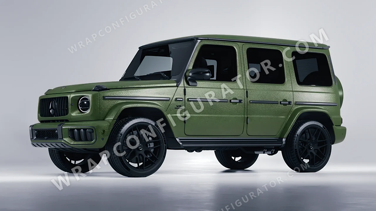 Green Mercedes-Benz G Class AMG 2025 wrapped in Avery Dennison Rugged Marsh Green SW900-738-X