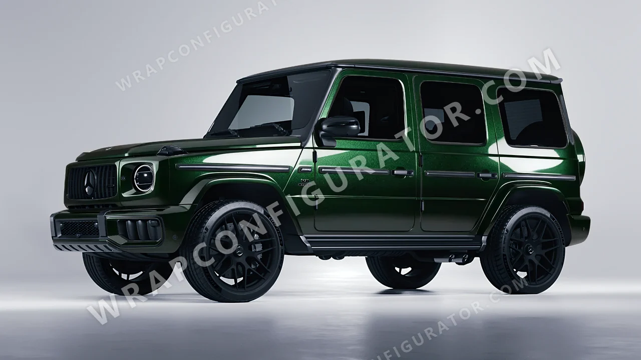 Green Mercedes-Benz G Class AMG 2025 wrapped in Colourshield PPF by HyperPro Dark Emerald HGM43-P