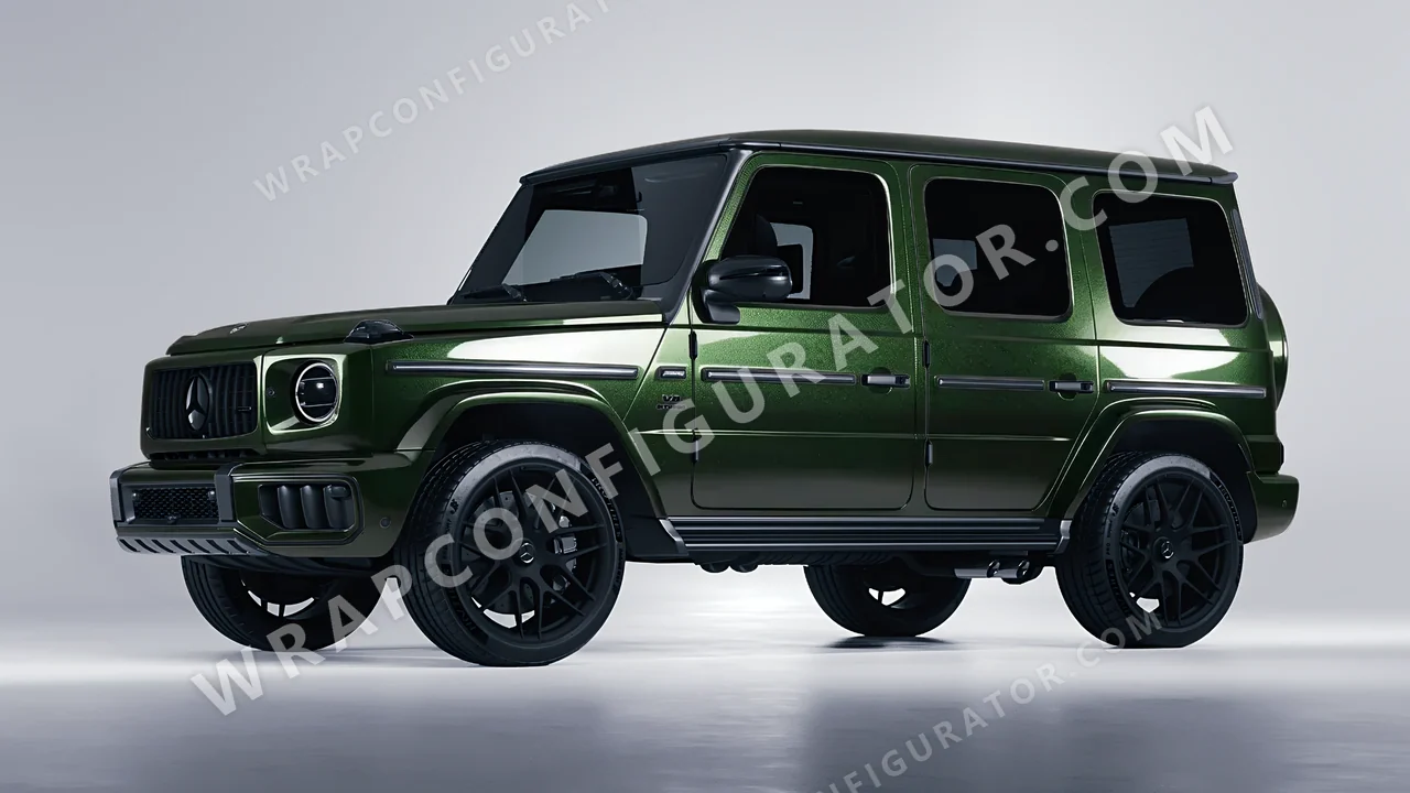 Green Mercedes-Benz G Class AMG 2025 wrapped in Colourshield PPF by HyperPro Dark Forest Green HGM74-P