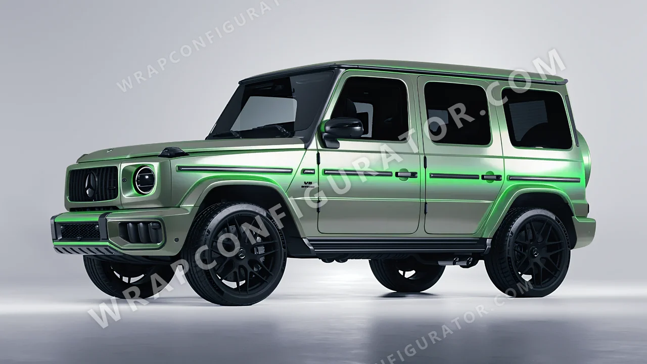 Green Mercedes-Benz G Class AMG 2025 wrapped in Colourshield PPF by HyperPro Gray Green CGM10-P