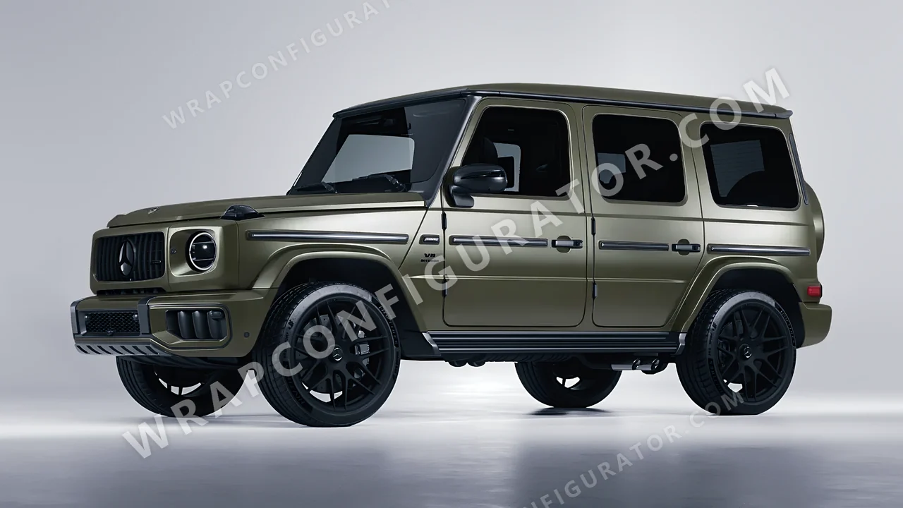 Green Mercedes-Benz G Class AMG 2025 wrapped in Colourshield PPF by HyperPro Gray Green SMF46-P