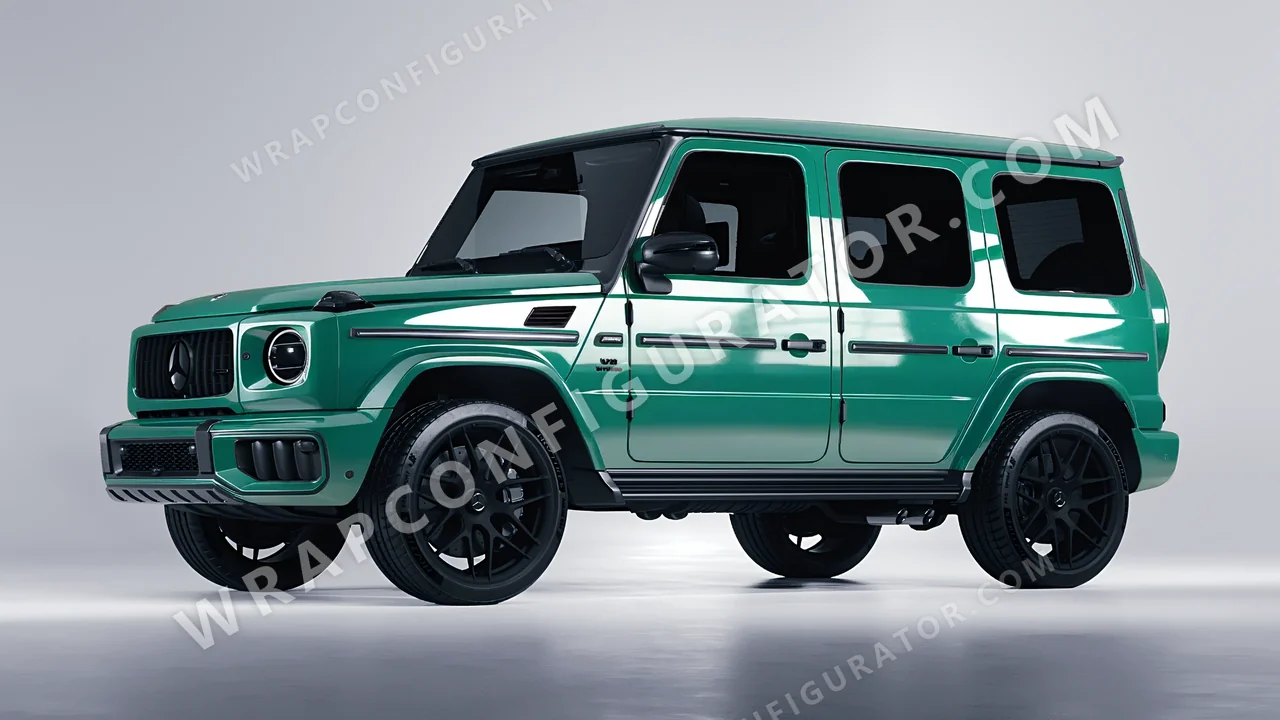 Green Mercedes-Benz G Class AMG 2025 wrapped in Colourshield PPF by HyperPro Jade Green HGF93-P