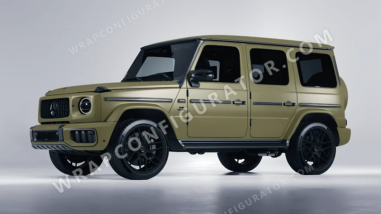 Green Mercedes-Benz G Class AMG 2025 wrapped in Colourshield PPF by HyperPro Khaki Green SMF05-P