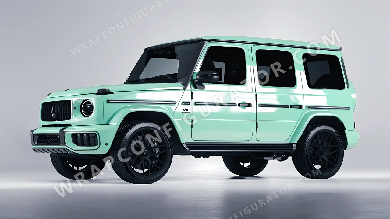 Green Mercedes-Benz G Class AMG 2025 wrapped in Colourshield PPF by HyperPro Mint Green HGF80-P