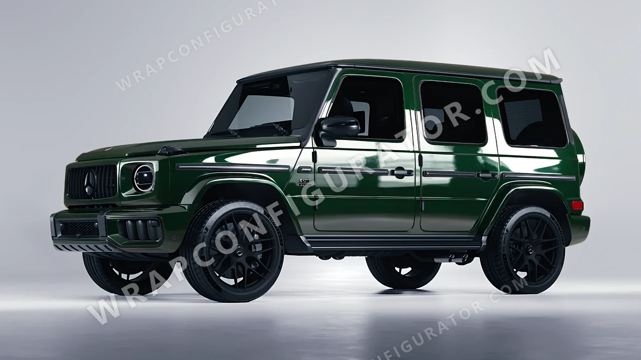 Green Mercedes-Benz G Class AMG 2025 wrapped in Colourshield PPF by HyperPro Racing Green HGF84-P