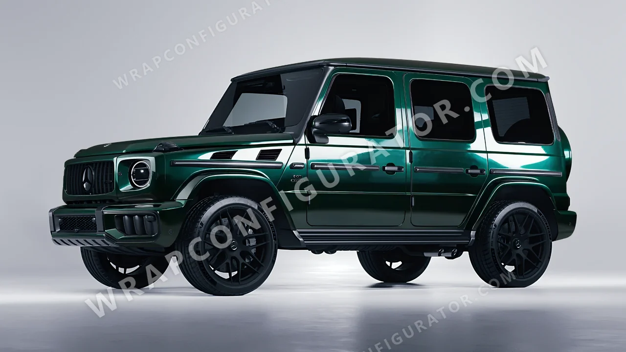 Green Mercedes-Benz G Class AMG 2025 wrapped in Colourshield PPF by HyperPro Retro Deep Green HGF31-P