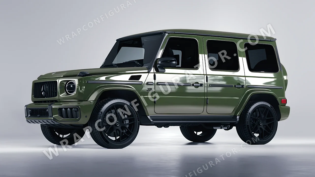 Green Mercedes-Benz G Class AMG 2025 wrapped in Colourshield PPF by HyperPro Retro Green HGF63-P