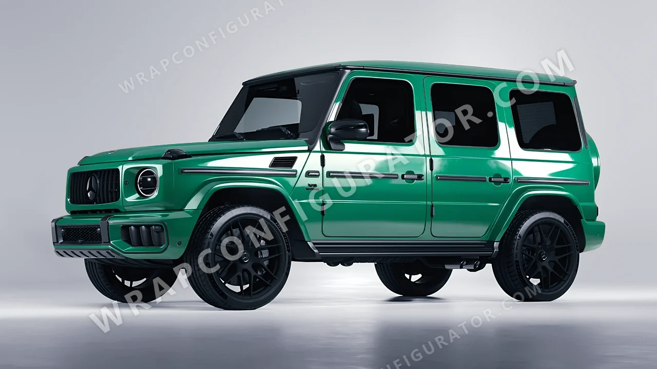 Green Mercedes-Benz G Class AMG 2025 wrapped in Colourshield PPF by HyperPro Sea Green HGF79-P