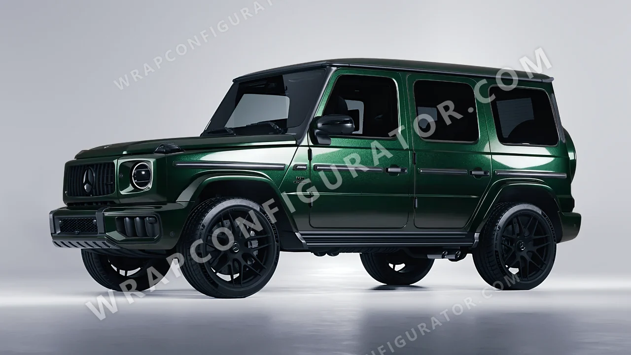 Green Mercedes-Benz G Class AMG 2025 wrapped in Inozetek Dynamic PPF Dark Emerald DPPF930