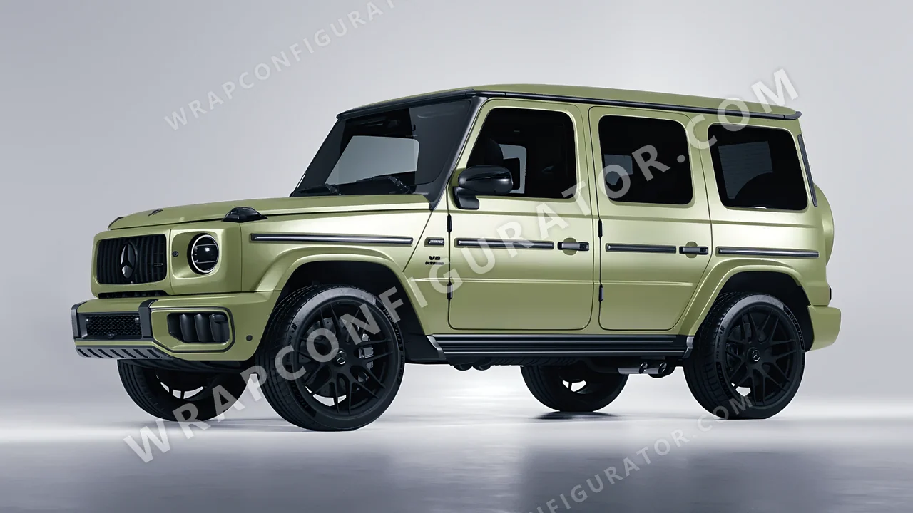 Green Mercedes-Benz G Class AMG 2025 wrapped in Inozetek Dynamic PPF Khaki Green DPPF812