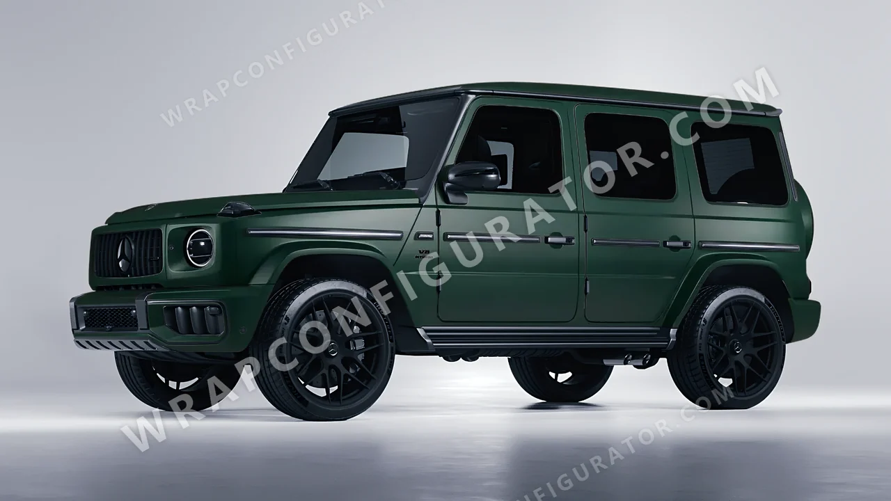 Green Mercedes-Benz G Class AMG 2025 wrapped in KPMF Frozen Emerald Matt K75577