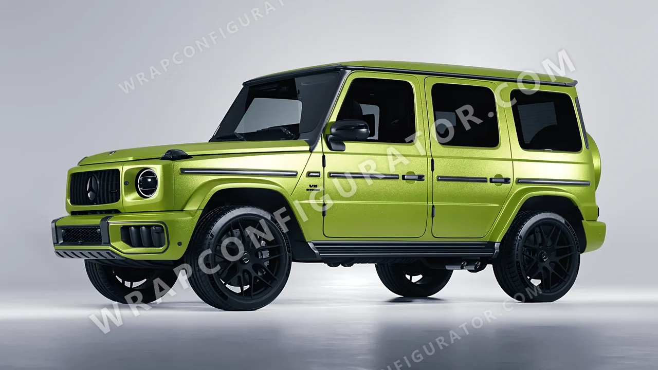Green Mercedes-Benz G Class AMG 2025 wrapped in KPMF Matt Dynamic Lime K75503