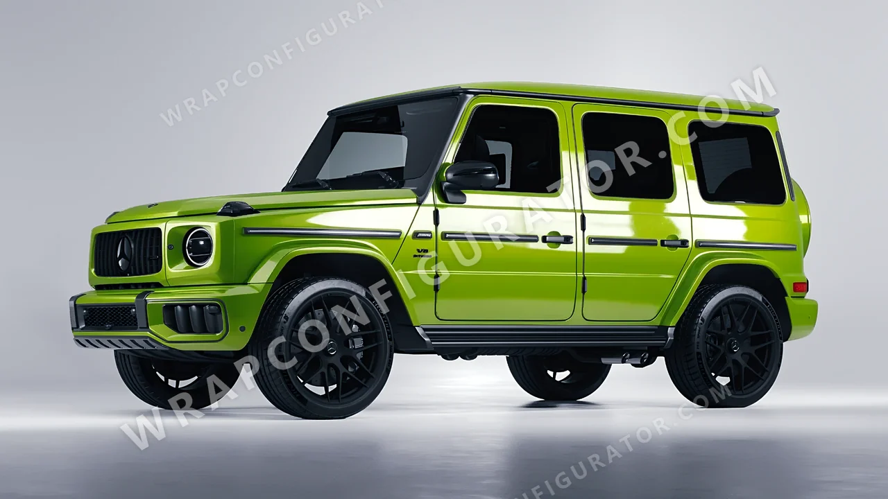 Green Mercedes-Benz G Class AMG 2025 wrapped in ORACAL Algae Green 970RA-688G