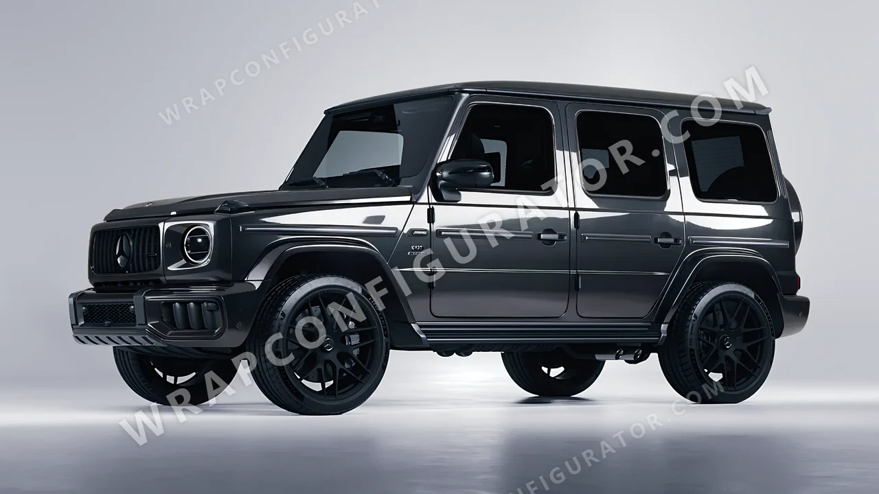 Grey Mercedes-Benz G Class AMG 2025 wrapped in 3M Gloss Anthracite G201
