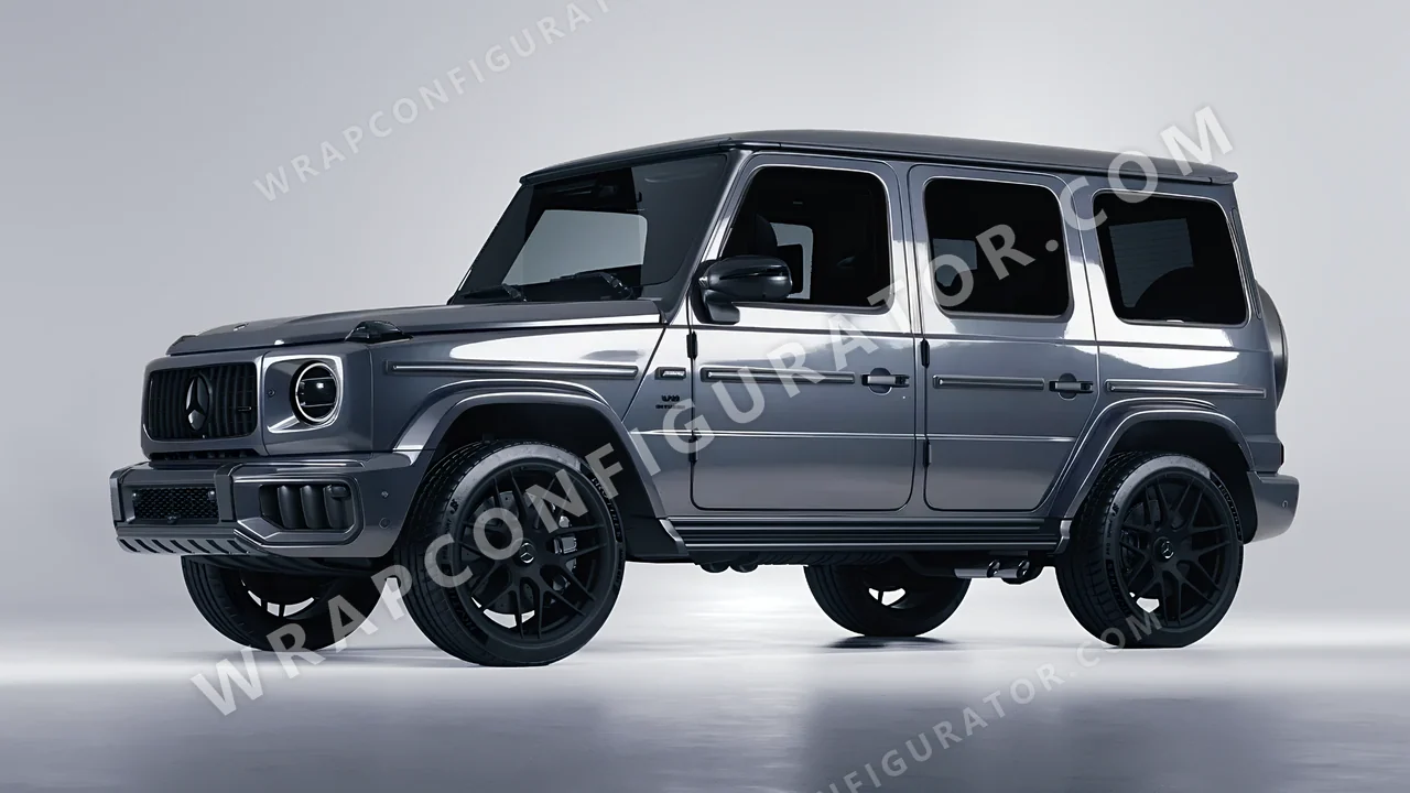 Grey Mercedes-Benz G Class AMG 2025 wrapped in 3M Gloss Glacier Gray GP291