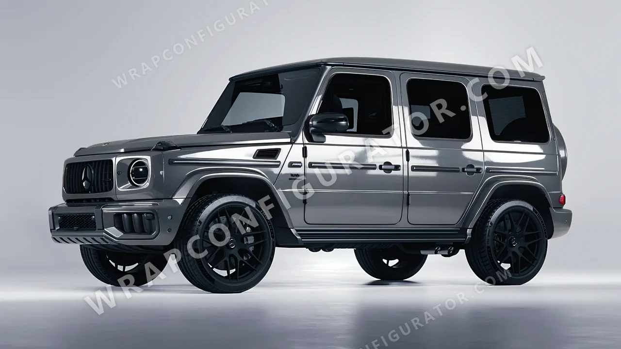Grey Mercedes-Benz G Class AMG 2025 wrapped in 3M Gloss Storm Gray G31