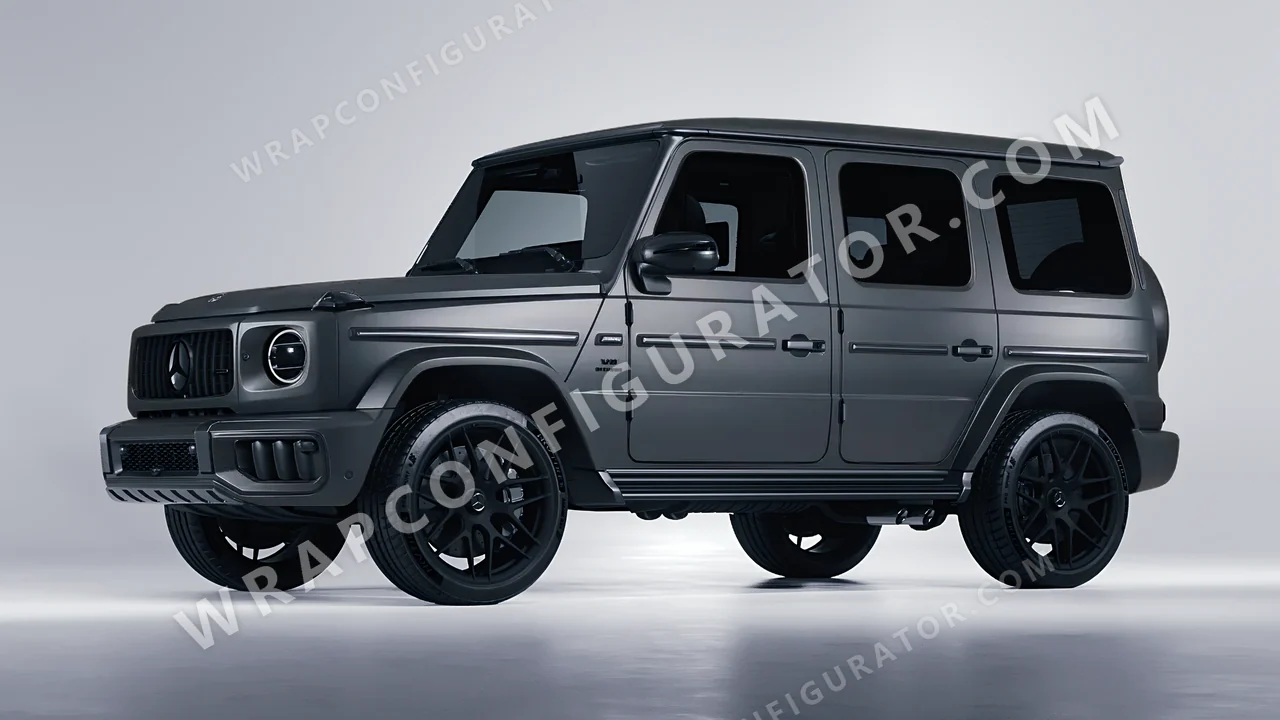 Grey Mercedes-Benz G Class AMG 2025 wrapped in 3M Matte Dark Gray M261