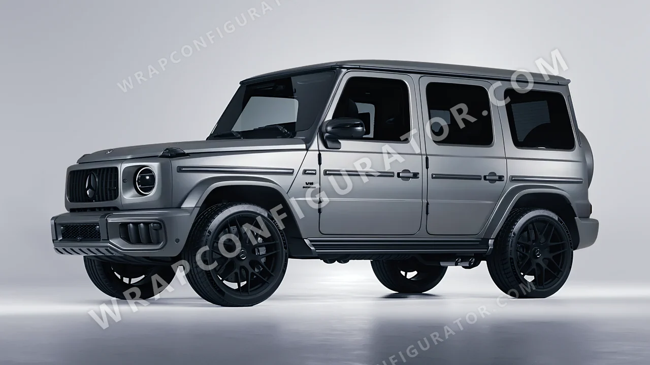 Grey Mercedes-Benz G Class AMG 2025 wrapped in 3M Matte Gray Aluminum M230
