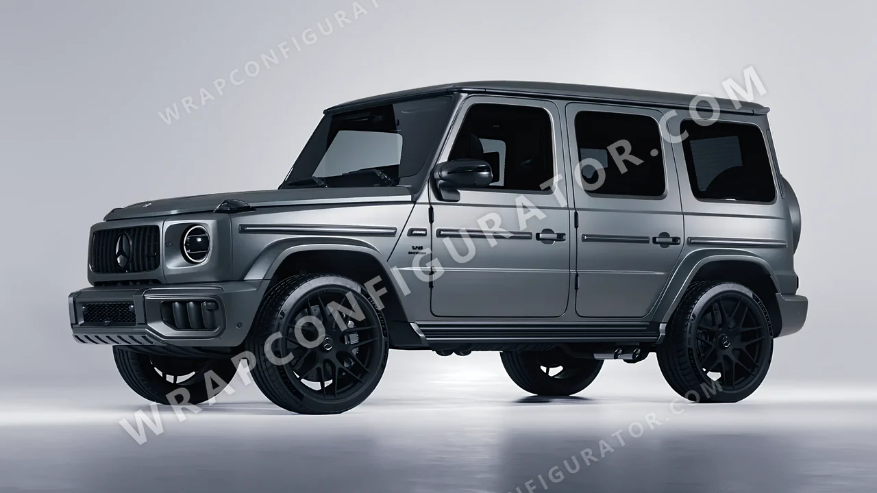 Grey Mercedes-Benz G Class AMG 2025 wrapped in 3M Satin Battleship Gray S51
