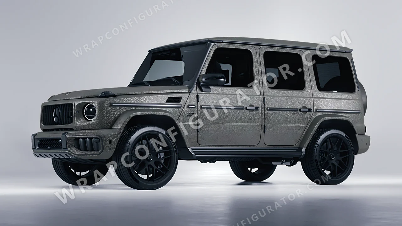 Grey Mercedes-Benz G Class AMG 2025 wrapped in Avery Dennison Rugged Bedrock Grey SW900-824-X