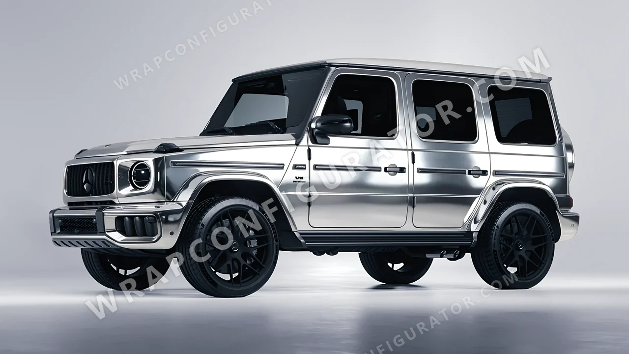 Grey Mercedes-Benz G Class AMG 2025 wrapped in Avery Dennison Silver SF100-843-S