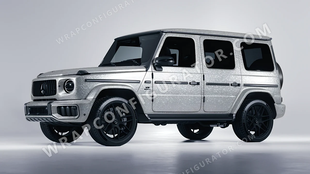 Grey Mercedes-Benz G Class AMG 2025 wrapped in Avery Dennison Silver SW900-878-D