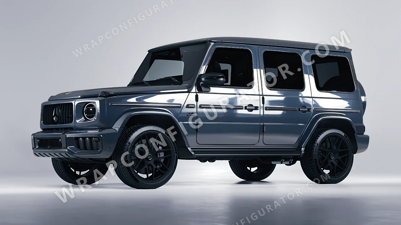 Grey Mercedes-Benz G Class AMG 2025 wrapped in Inozetek Dynamic PPF Blue Graphite Grey DPPF927