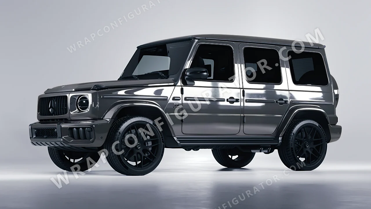 Grey Mercedes-Benz G Class AMG 2025 wrapped in Inozetek Dynamic PPF Falcon Grey DPPF905