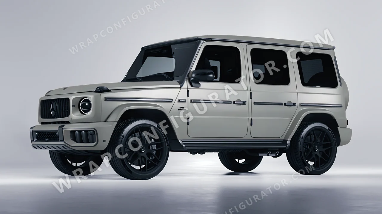 Grey Mercedes-Benz G Class AMG 2025 wrapped in Inozetek Dynamic PPF Shark Grey DPPF818