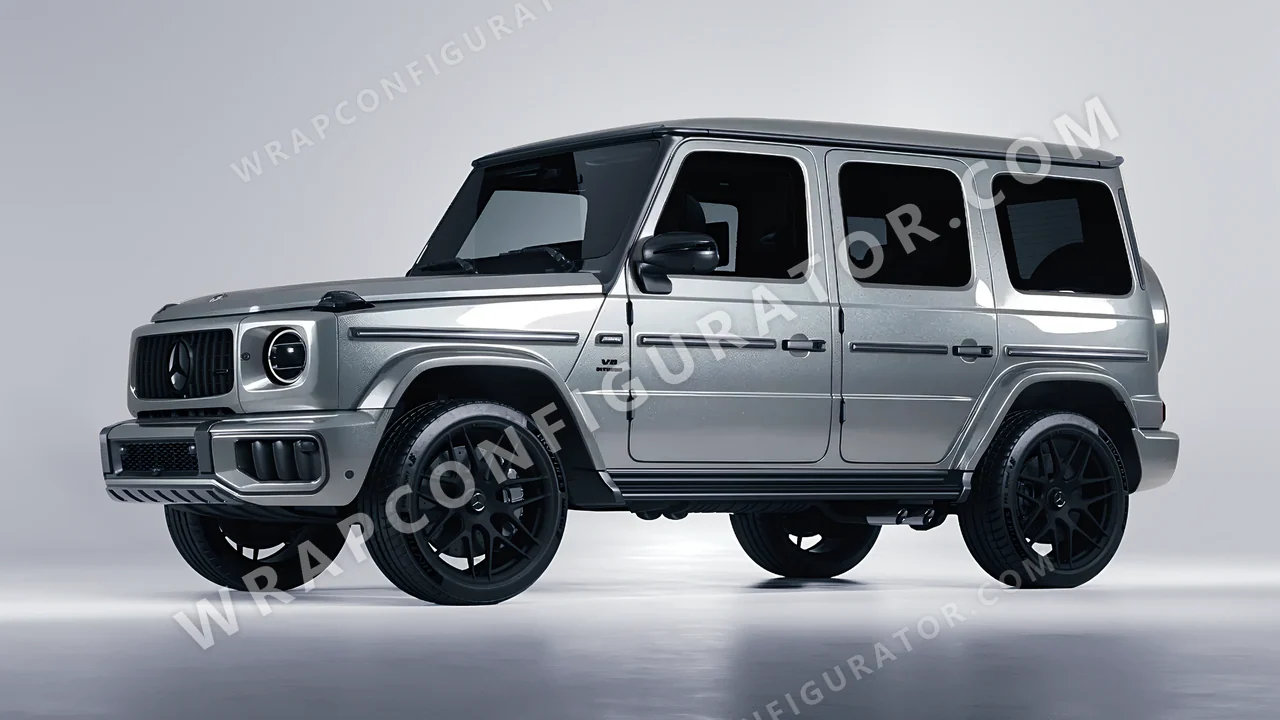 Grey Mercedes-Benz G Class AMG 2025 wrapped in Inozetek Dynamic PPF Silver Bullet DPPF912