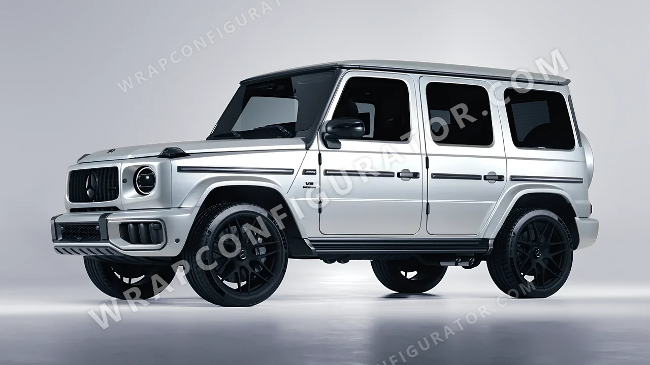 Grey Mercedes-Benz G Class AMG 2025 wrapped in Inozetek Dynamic PPF Silver DPPF803