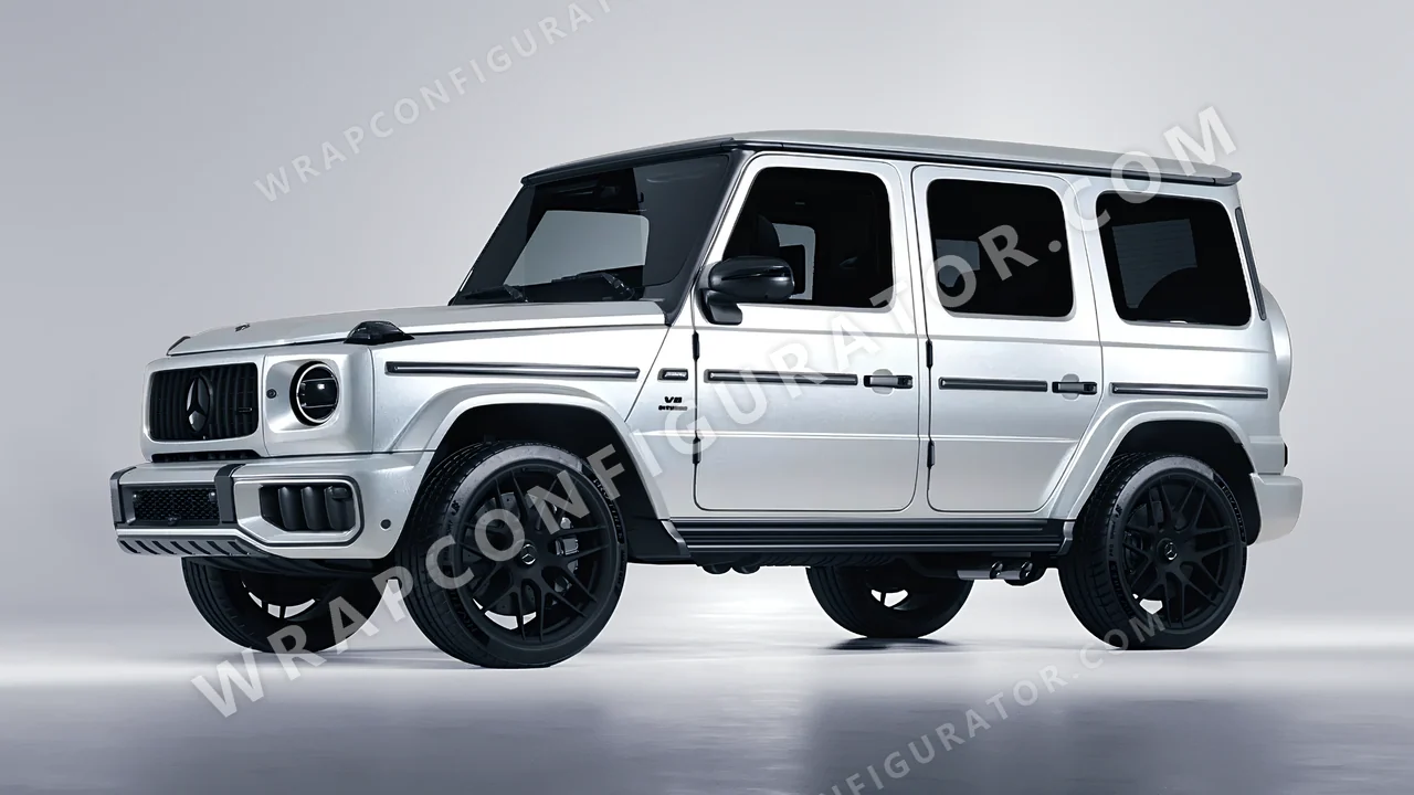 Grey Mercedes-Benz G Class AMG 2025 wrapped in Inozetek Dynamic PPF Star Silver DPPF805