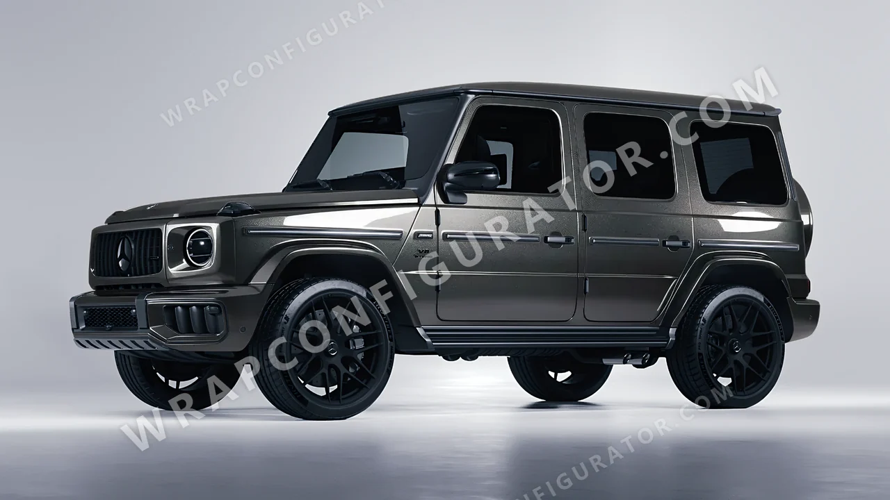 Grey Mercedes-Benz G Class AMG 2025 wrapped in Inozetek Dynamic PPF Tungsten Grey DPPF907