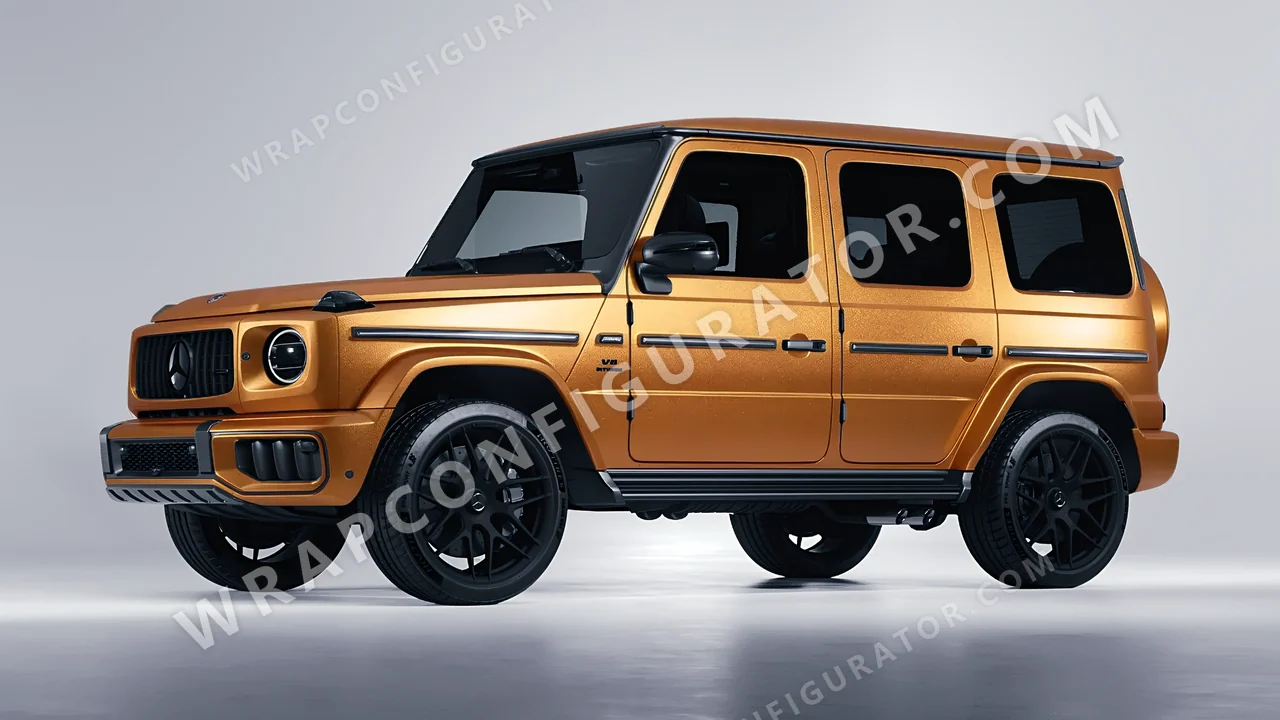 Grey Mercedes-Benz G Class AMG 2025 wrapped in KPMF Matt Iced Amber Titanium K75591