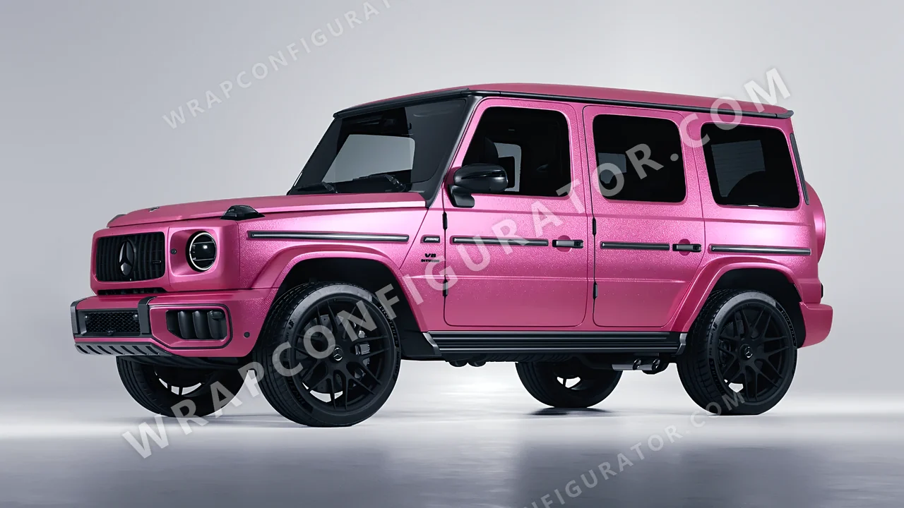 Grey Mercedes-Benz G Class AMG 2025 wrapped in KPMF Matt Iced Pink Titanium K75504