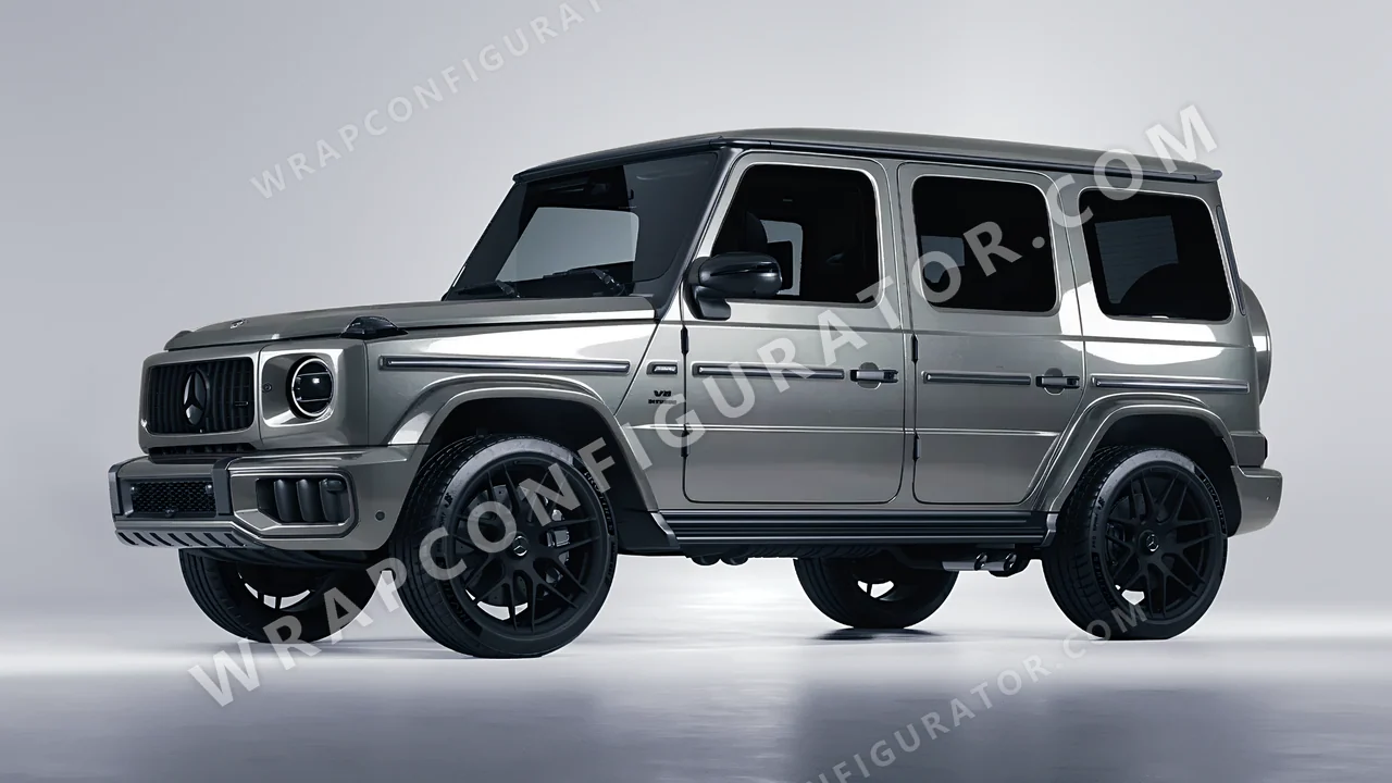 Grey Mercedes-Benz G Class AMG 2025 wrapped in ORACAL Aluminium 970RA-908G