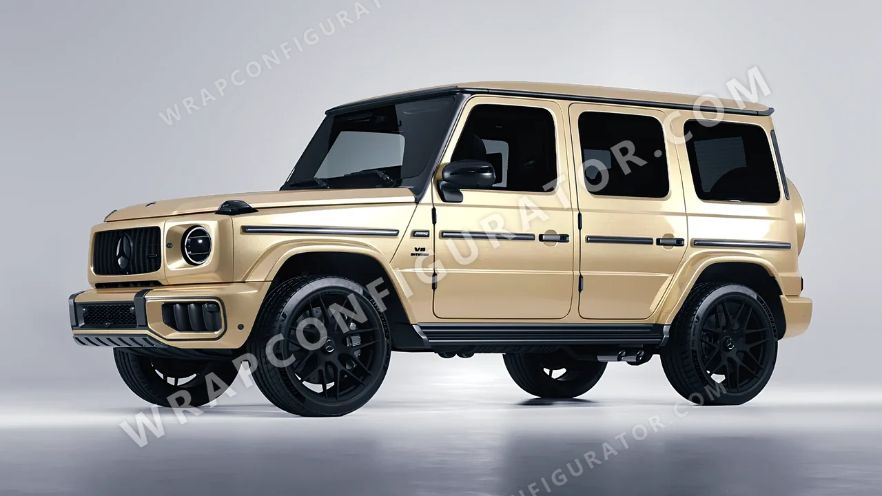 Grey Mercedes-Benz G Class AMG 2025 wrapped in ORACAL Brass 970RA-922G