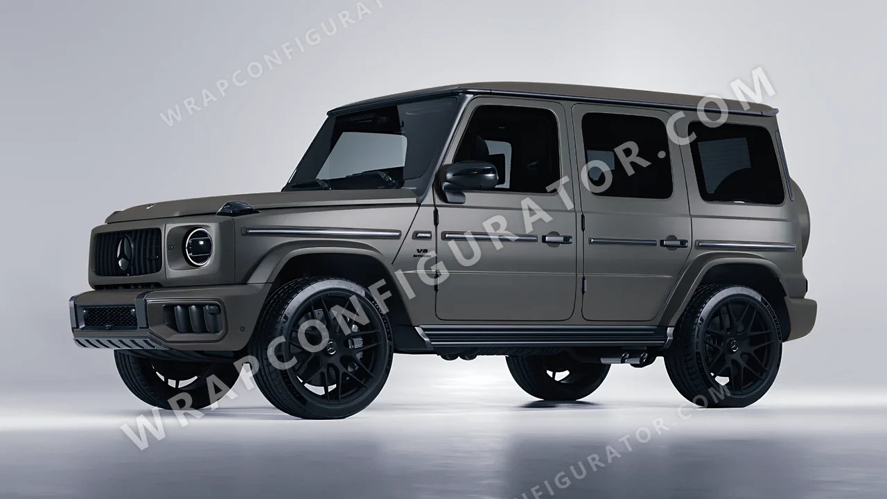 Grey Mercedes-Benz G Class AMG 2025 wrapped in ORACAL Dark Grey 970RA-073M