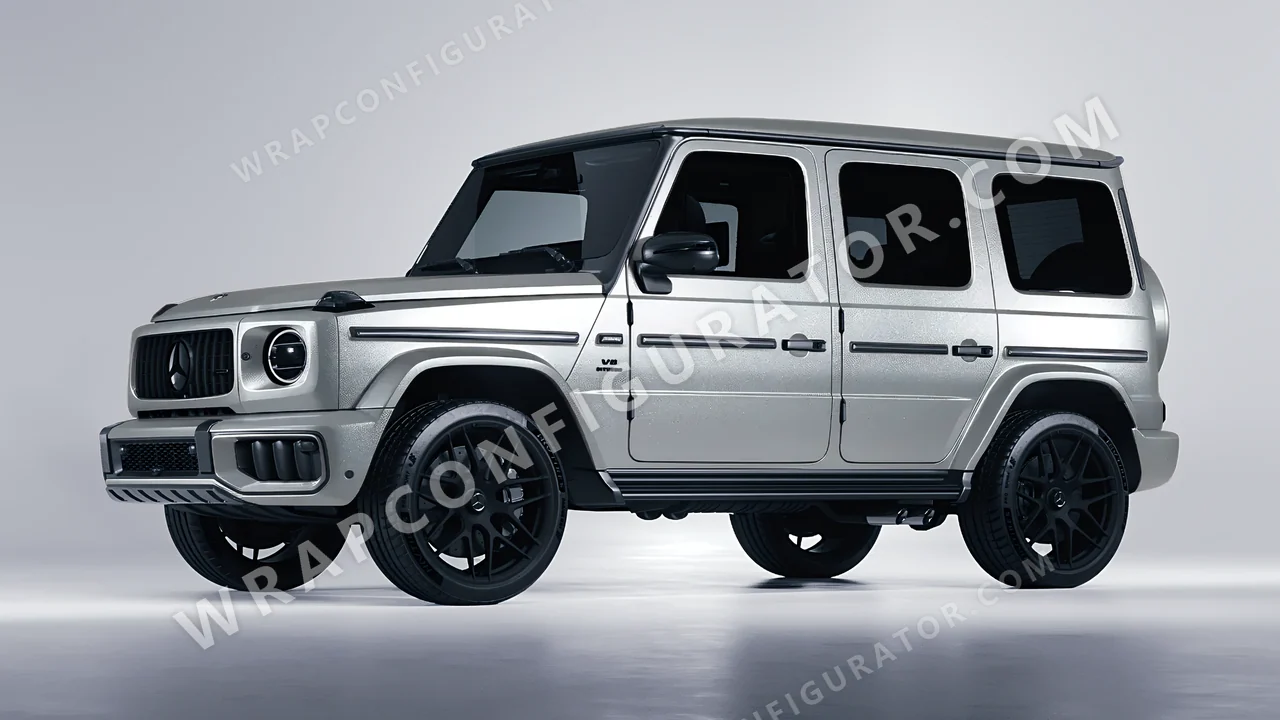 Grey Mercedes-Benz G Class AMG 2025 wrapped in ORACAL Silver Grey 970RA-090M